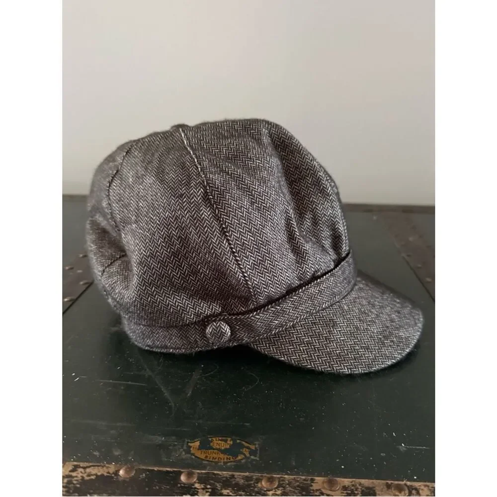 New York & Company Gray Wool Blend Newsboy Cap Hat Womens One Size Baker Boy